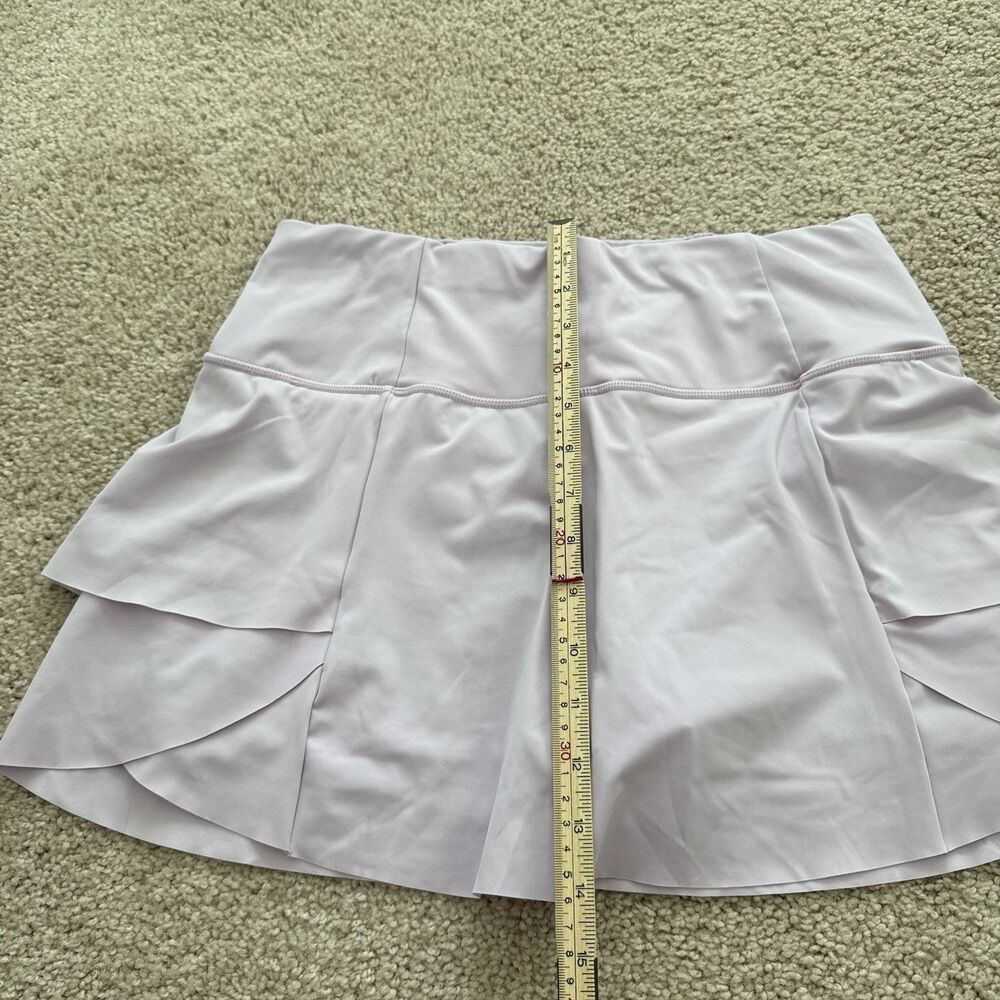 Athleta Momentum Tennis Skort Skirt Size S Lavender Pull On Outdoors Ruffle - Picture 5 of 7